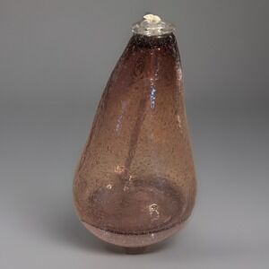 Vintage Hand Blown Ombre Purple Oil Lamp w/ Wick - 4.5" Decorative Collectible